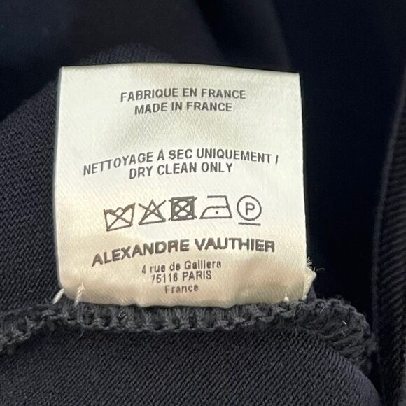 ALEXANDRE VAUTHIER Off Shoulder Midi Dress Women’s Size Medium Black Bodycon - Picture 9 of 11